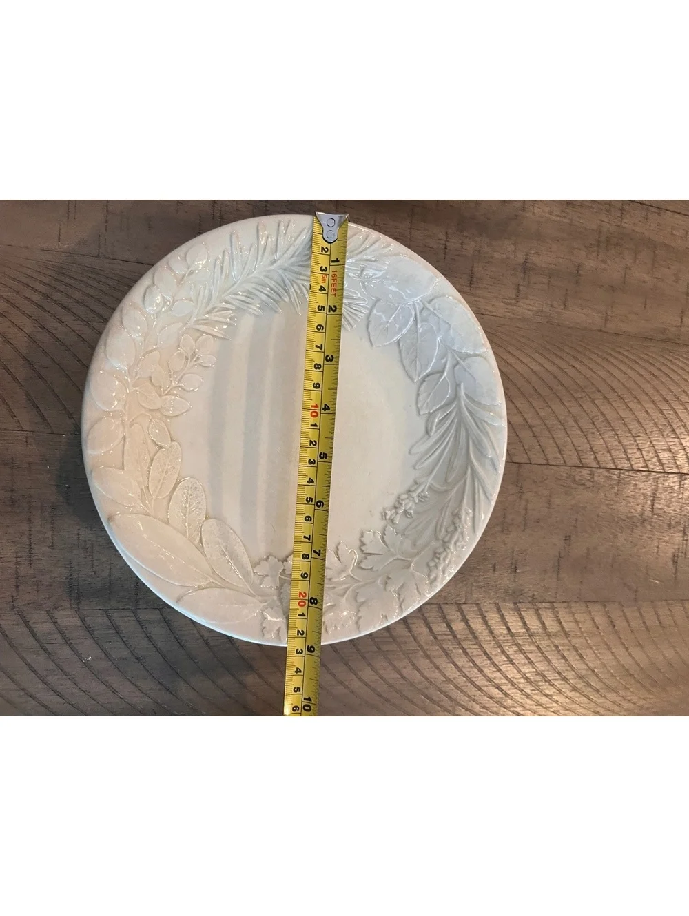 Williams-Sonoma Herb 9” Pasta Bowls Set of 3 Embossed Botanical Made in Italy